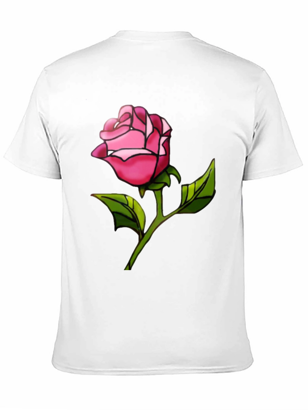 Rose Graphic Tee - Black Casual T-Shirt