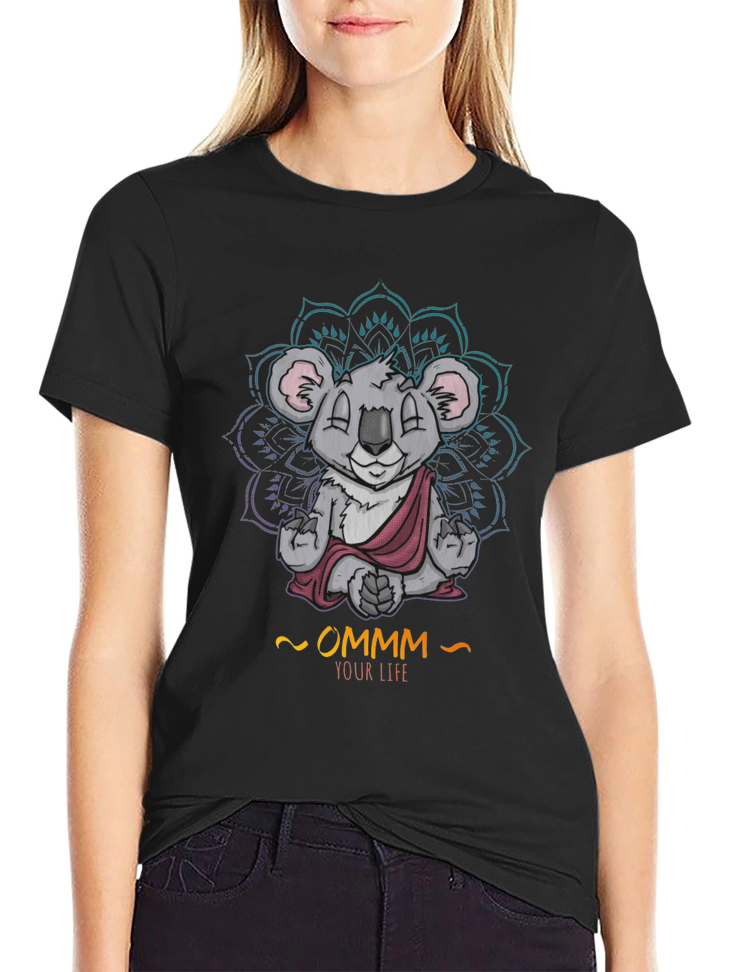 Zen Koala Ommm T-Shirt - Meditating Animal Tee