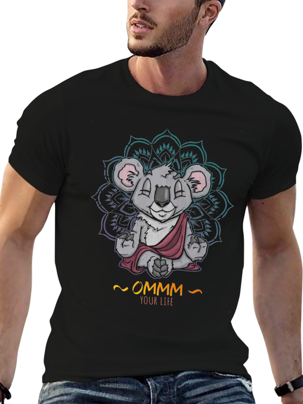 Zen Koala Ommm T-Shirt - Meditating Animal Tee