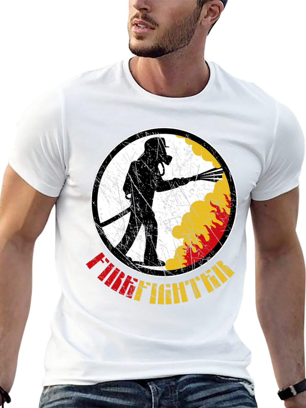 Firefighter Graphic T-Shirt - Black