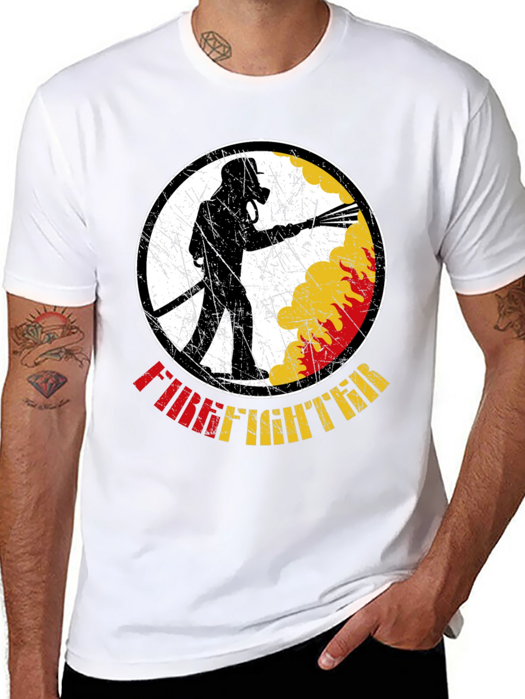 Firefighter Graphic T-Shirt - Black
