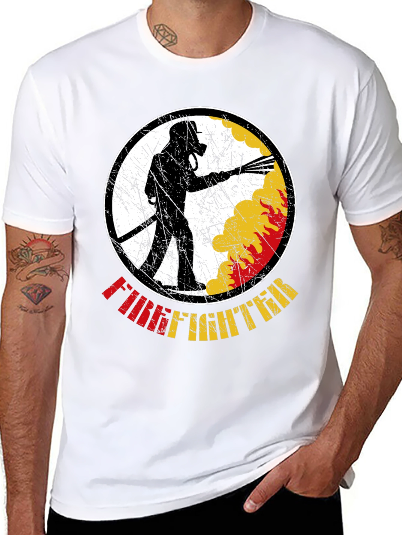 Firefighter Graphic T-Shirt - Black