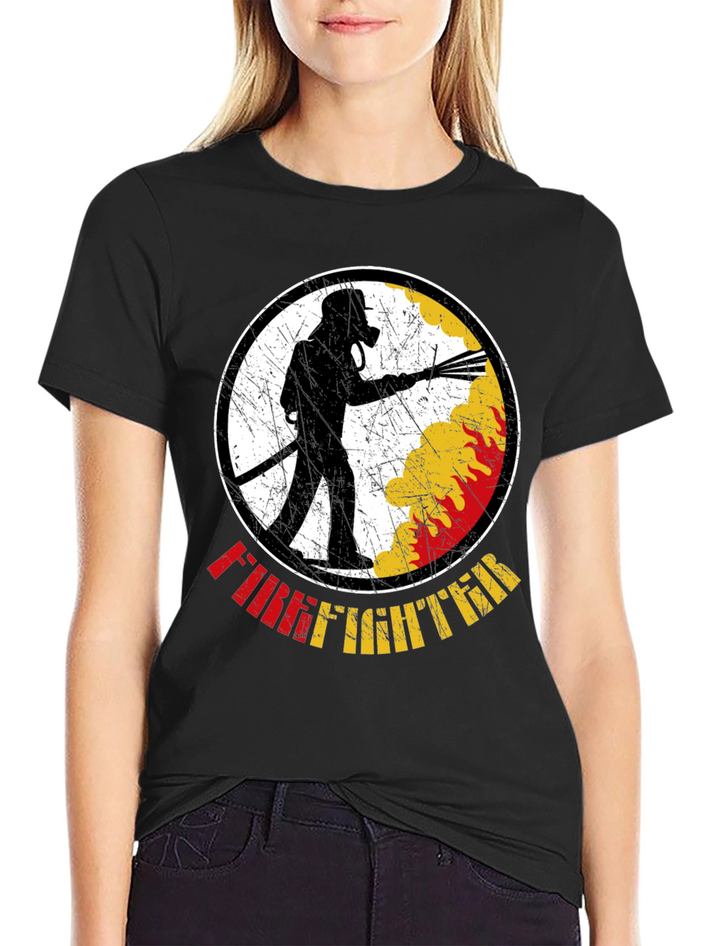 Firefighter Graphic T-Shirt - Black