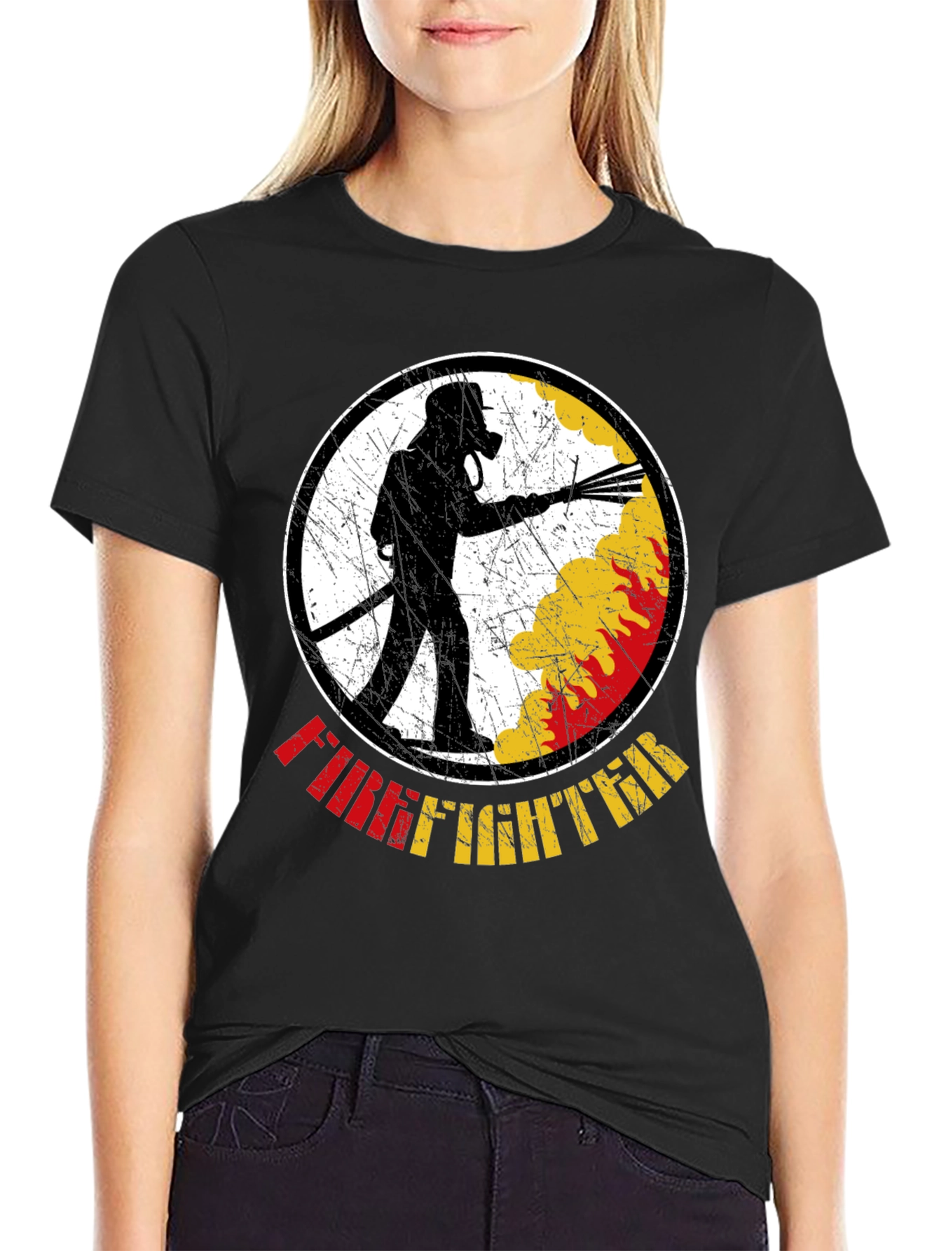 Firefighter Graphic T-Shirt - Black