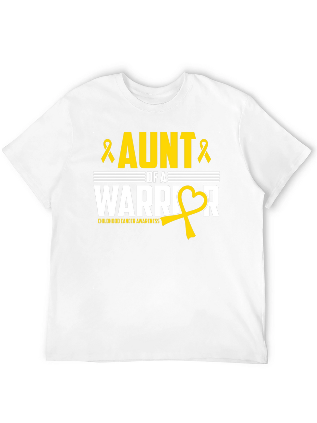 Aunt of a Warrior Childhood Cancer Awareness T-Shirt