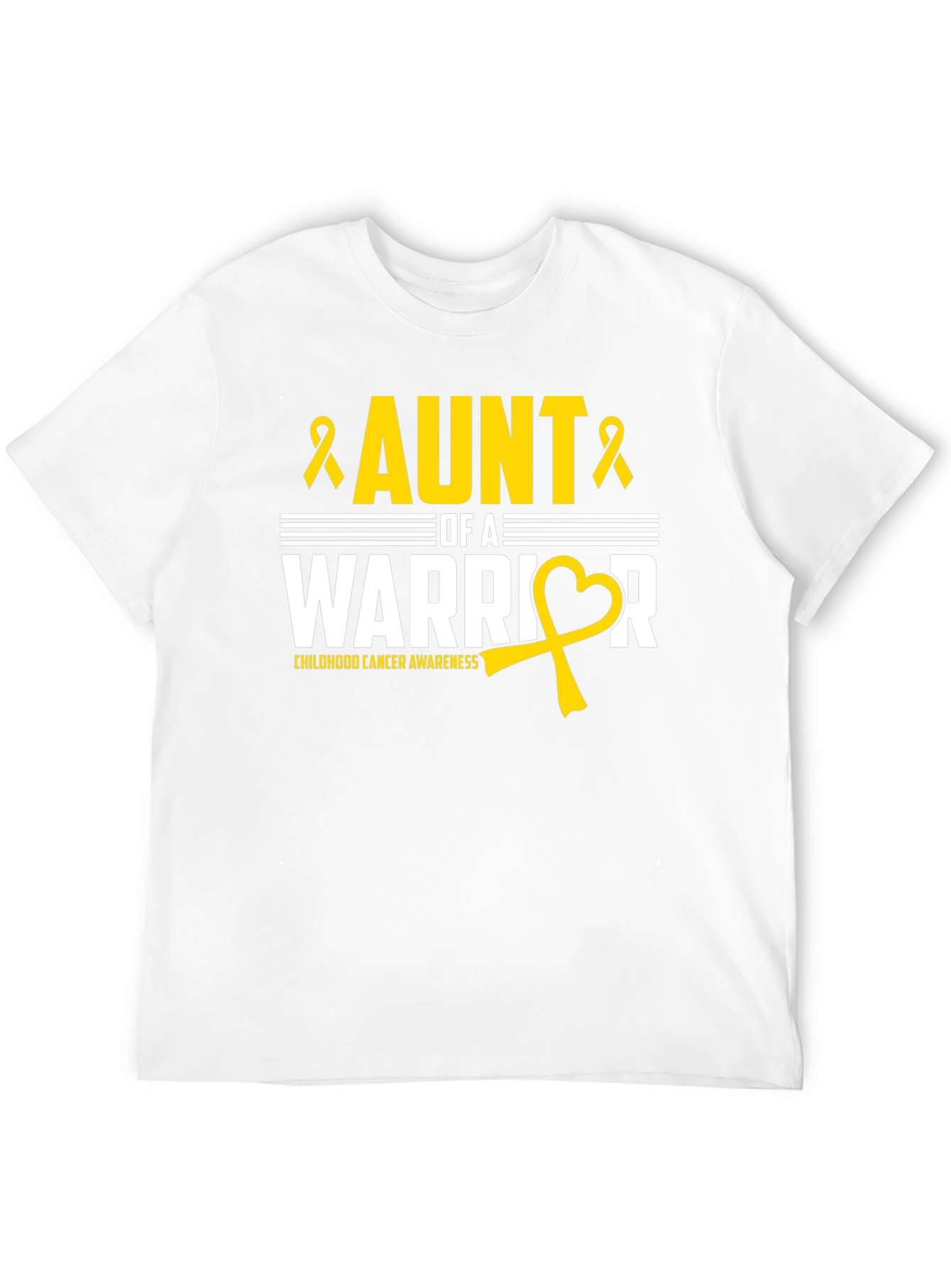 Aunt of a Warrior Childhood Cancer Awareness T-Shirt