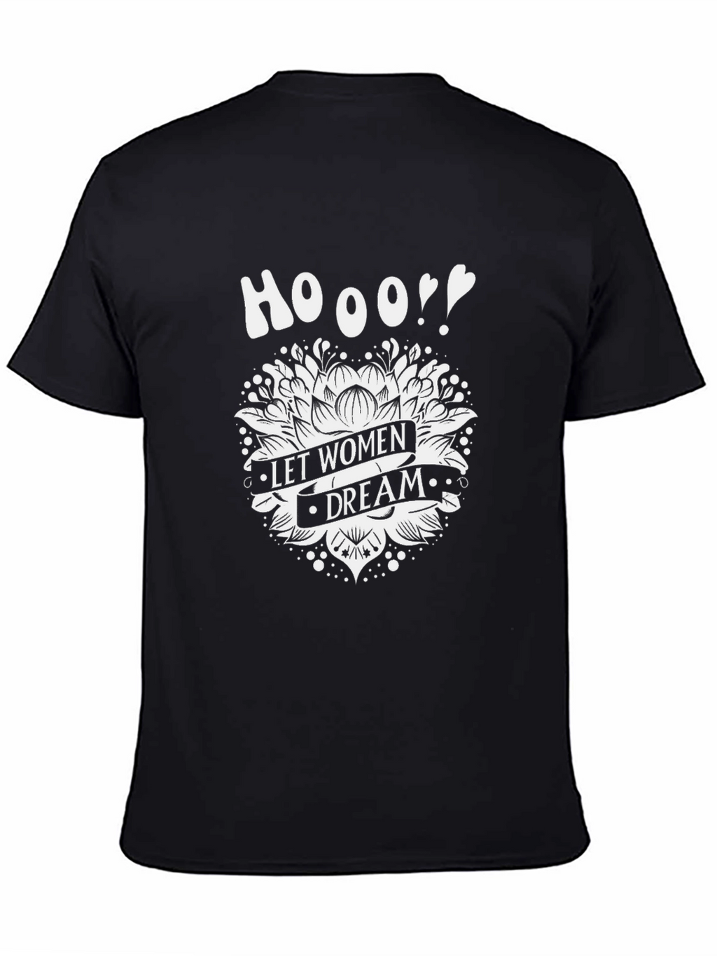 Let Women Dream Graphic Tee - Black Cotton T-Shirt