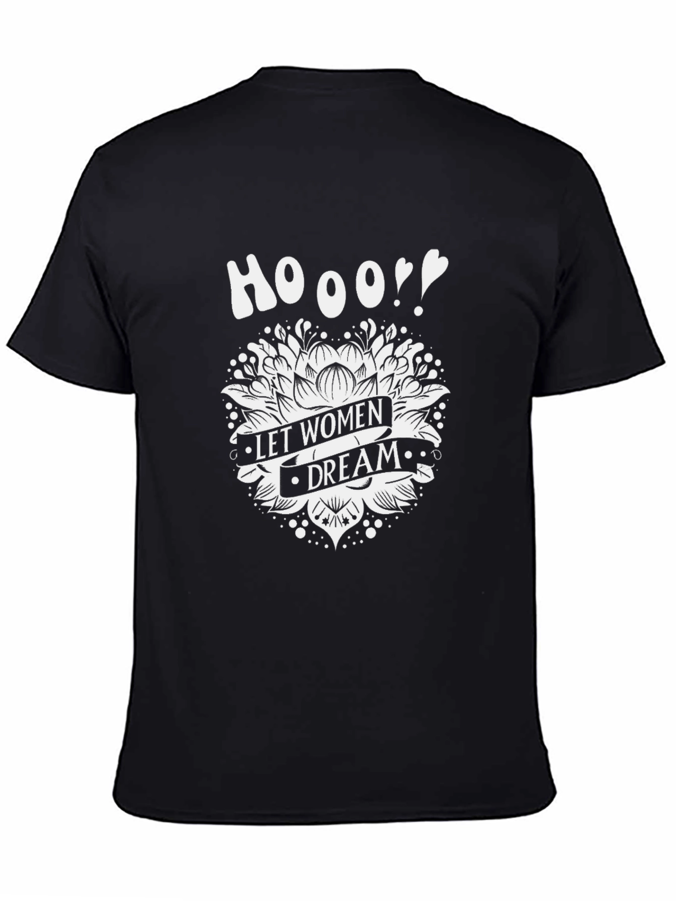 Let Women Dream Graphic Tee - Black Cotton T-Shirt
