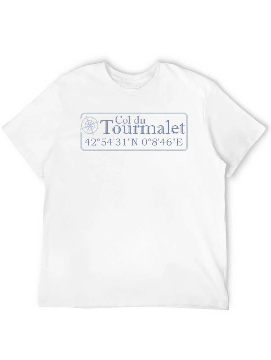 Col du Tourmalet Coordinates Black T-Shirt