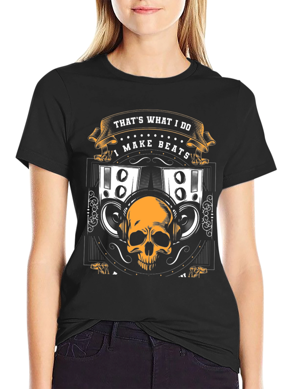 I Make Beats Skull Graphic T-Shirt