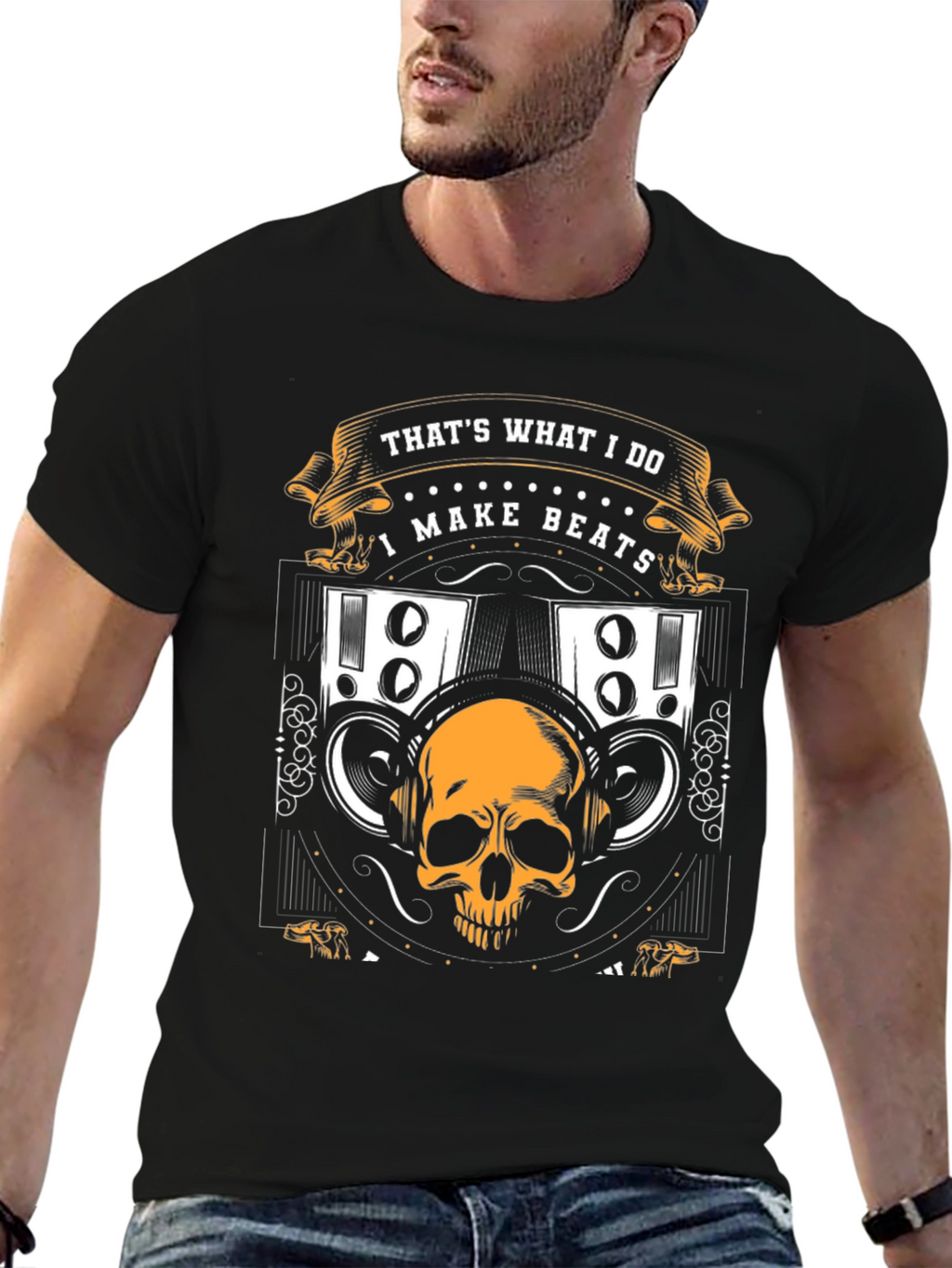 I Make Beats Skull Graphic T-Shirt