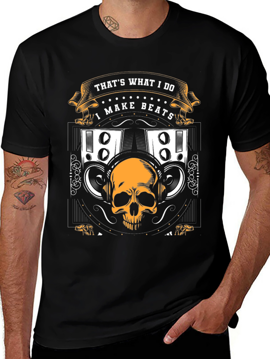 I Make Beats Skull Graphic T-Shirt