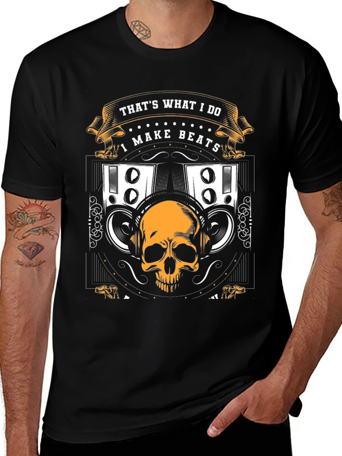 I Make Beats Skull Graphic T-Shirt