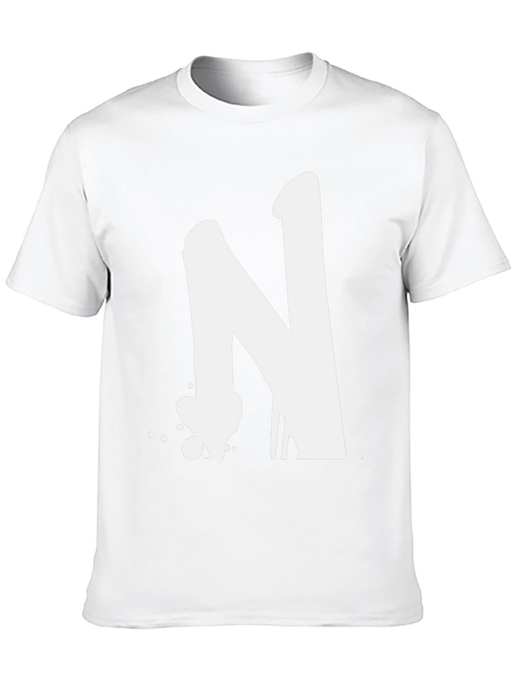 Bold Letter N Graphic T-Shirt - Casual Style