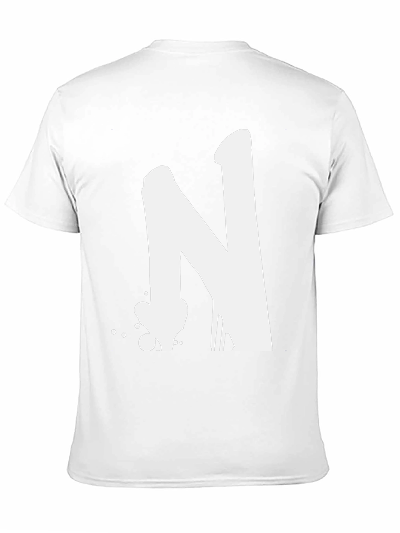 Bold Letter N Graphic T-Shirt - Casual Style