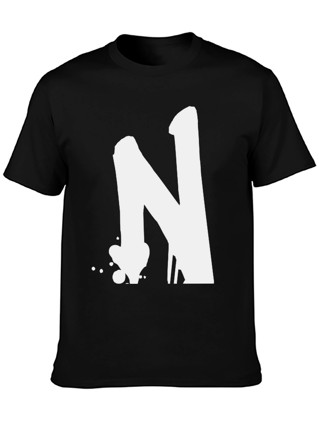 Bold Letter N Graphic T-Shirt - Casual Style
