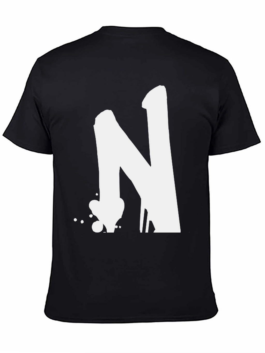 Bold Letter N Graphic T-Shirt - Casual Style