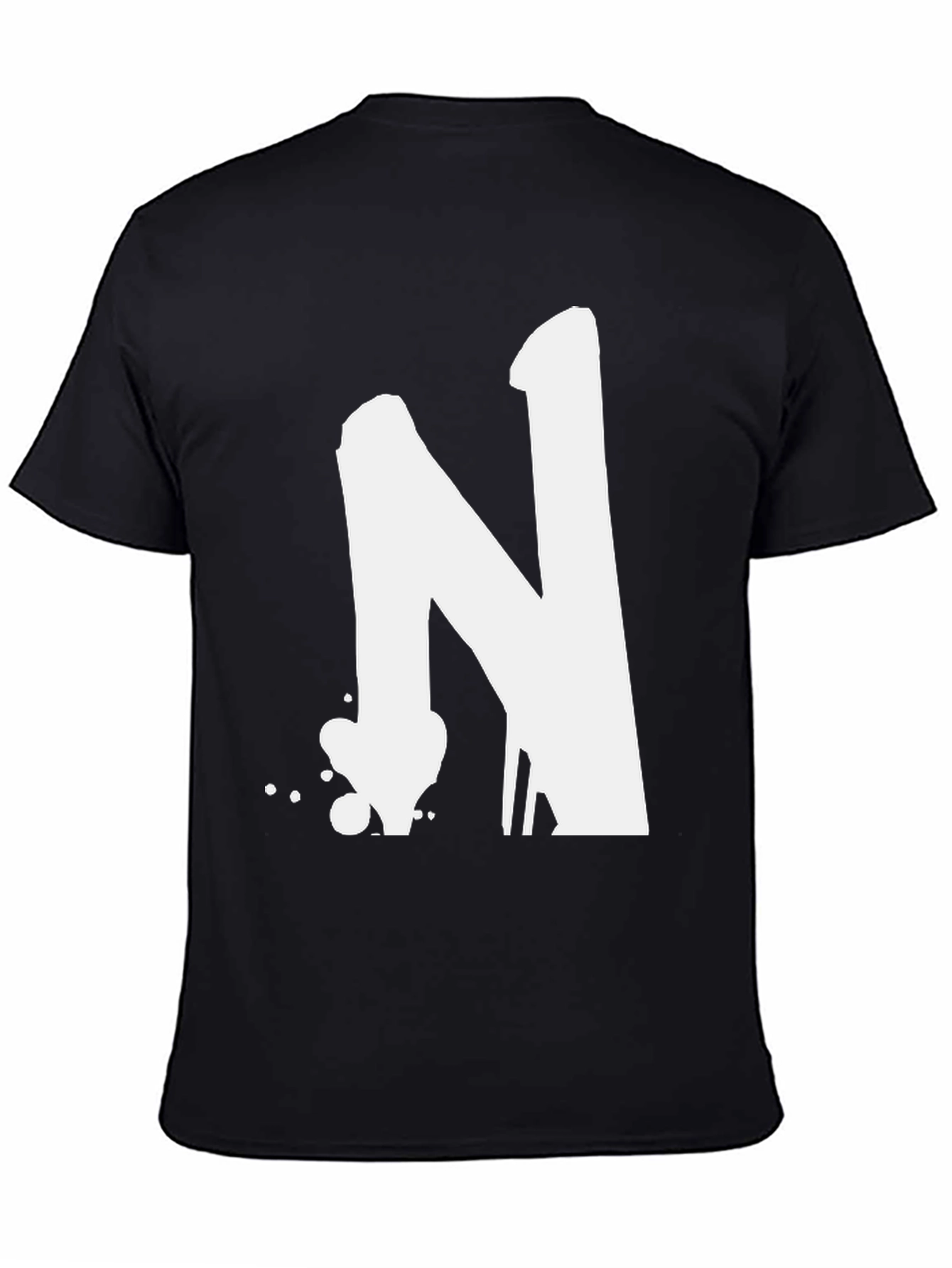 Bold Letter N Graphic T-Shirt - Casual Style