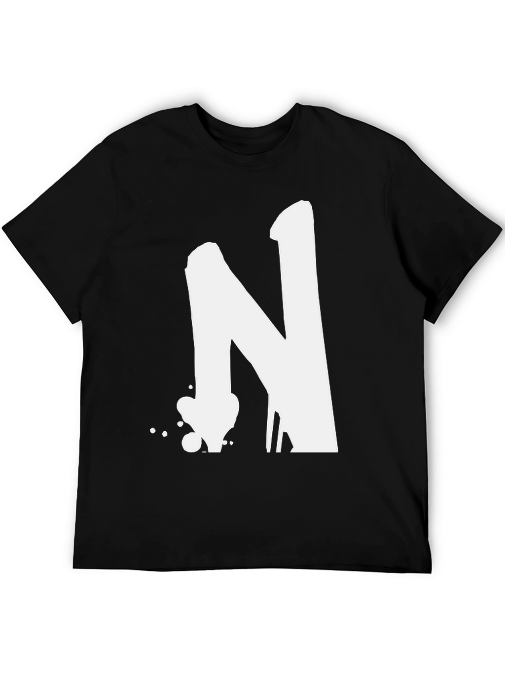 Bold Letter N Graphic T-Shirt - Casual Style