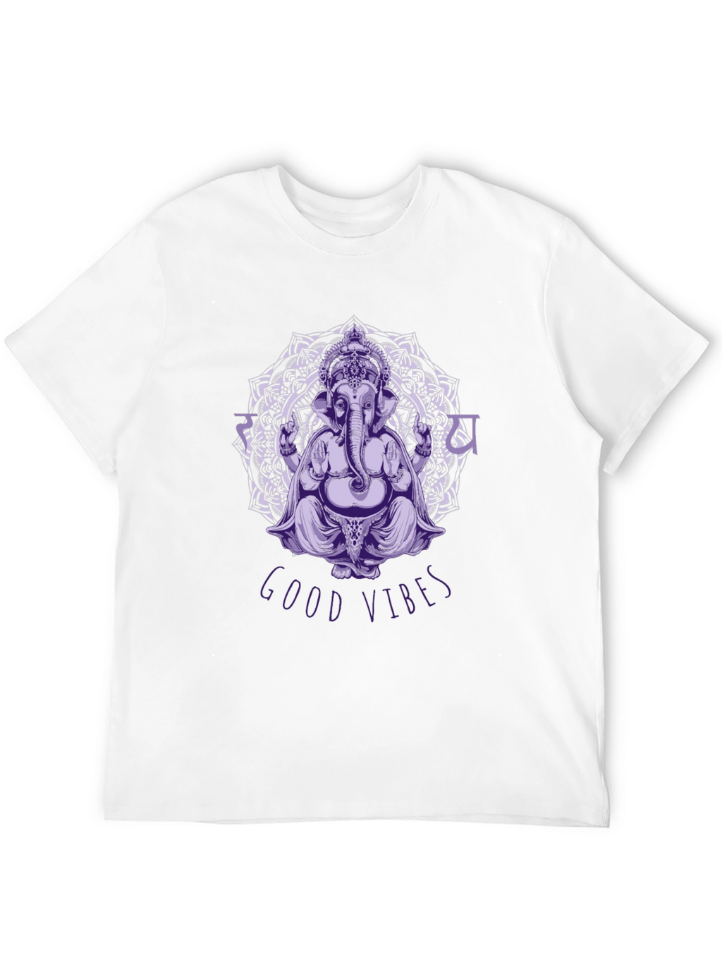 Ganesh Good Vibes Black Graphic T-Shirt