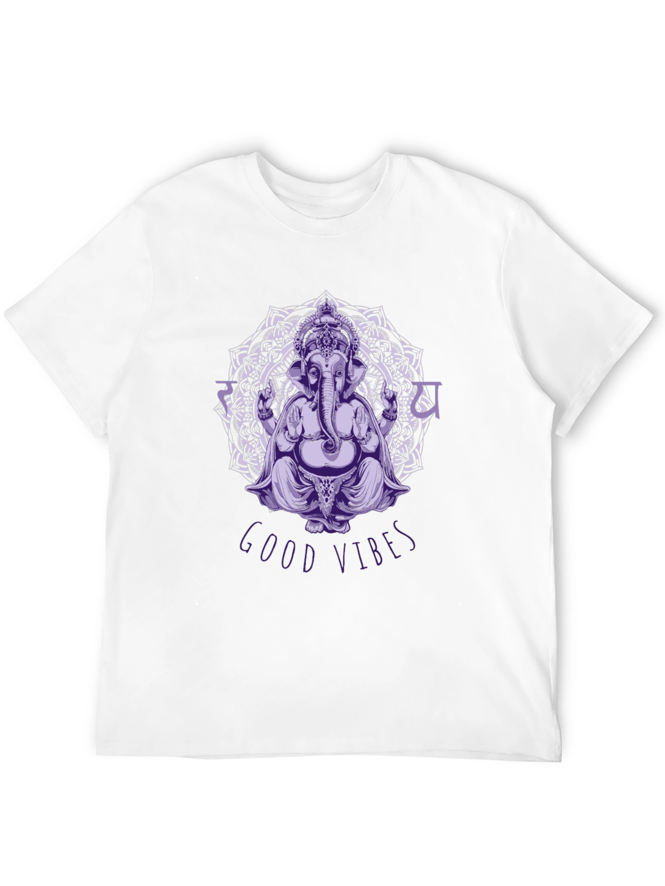 Ganesh Good Vibes Black Graphic T-Shirt