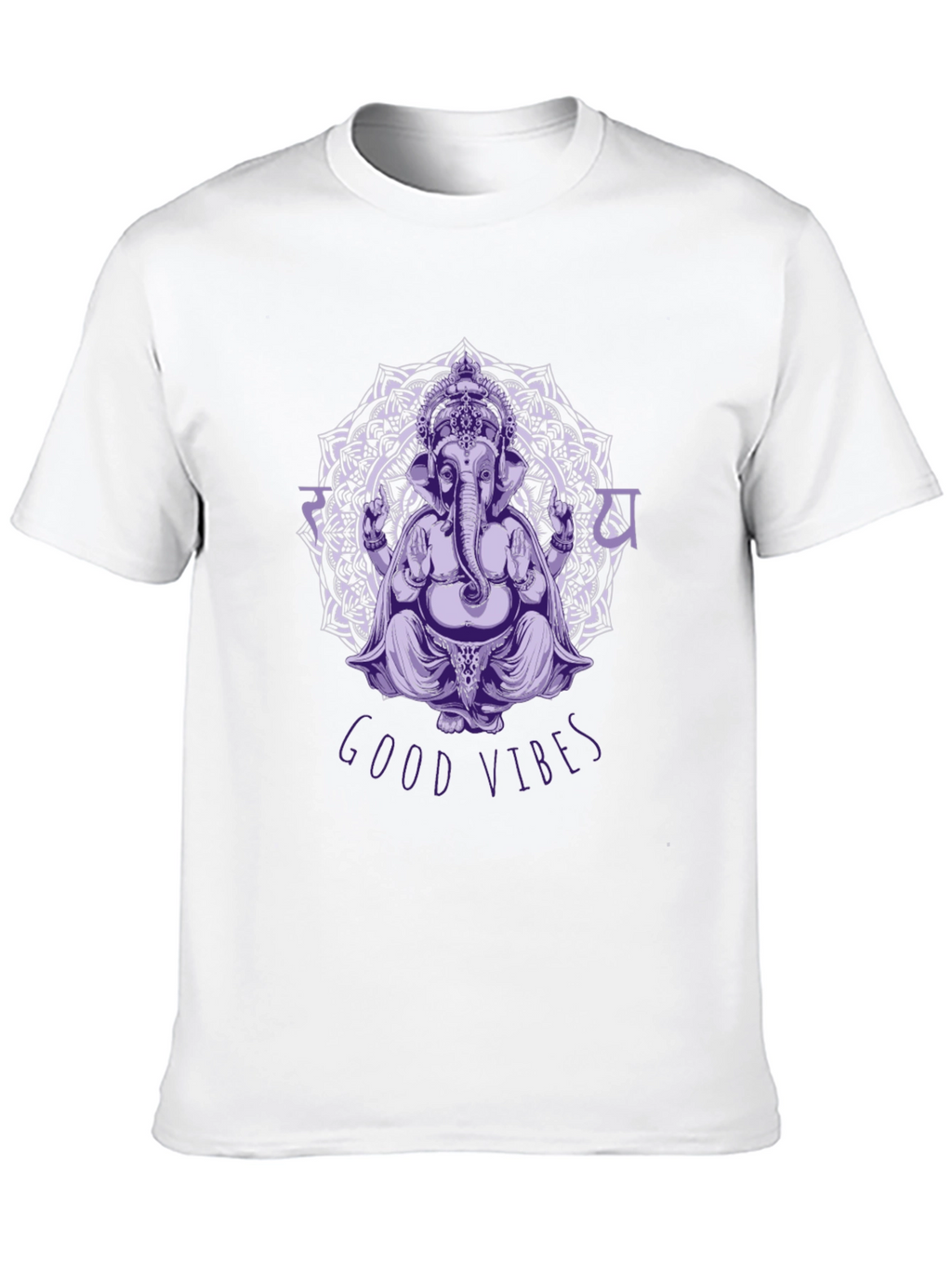 Ganesh Good Vibes Black Graphic T-Shirt