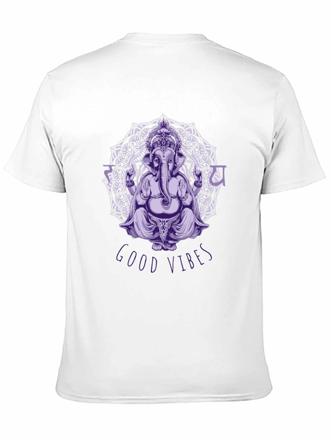 Ganesh Good Vibes Black Graphic T-Shirt