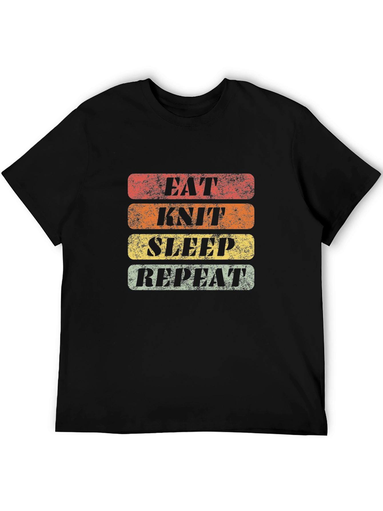 Eat Knit Sleep Repeat Graphic Tee
