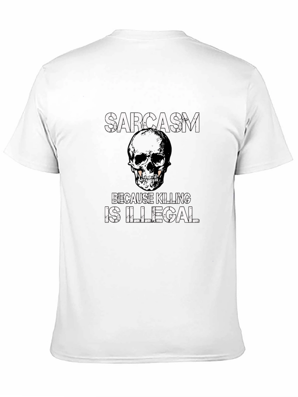 Sarcasm Skull Graphic T-Shirt - Funny Novelty Tee