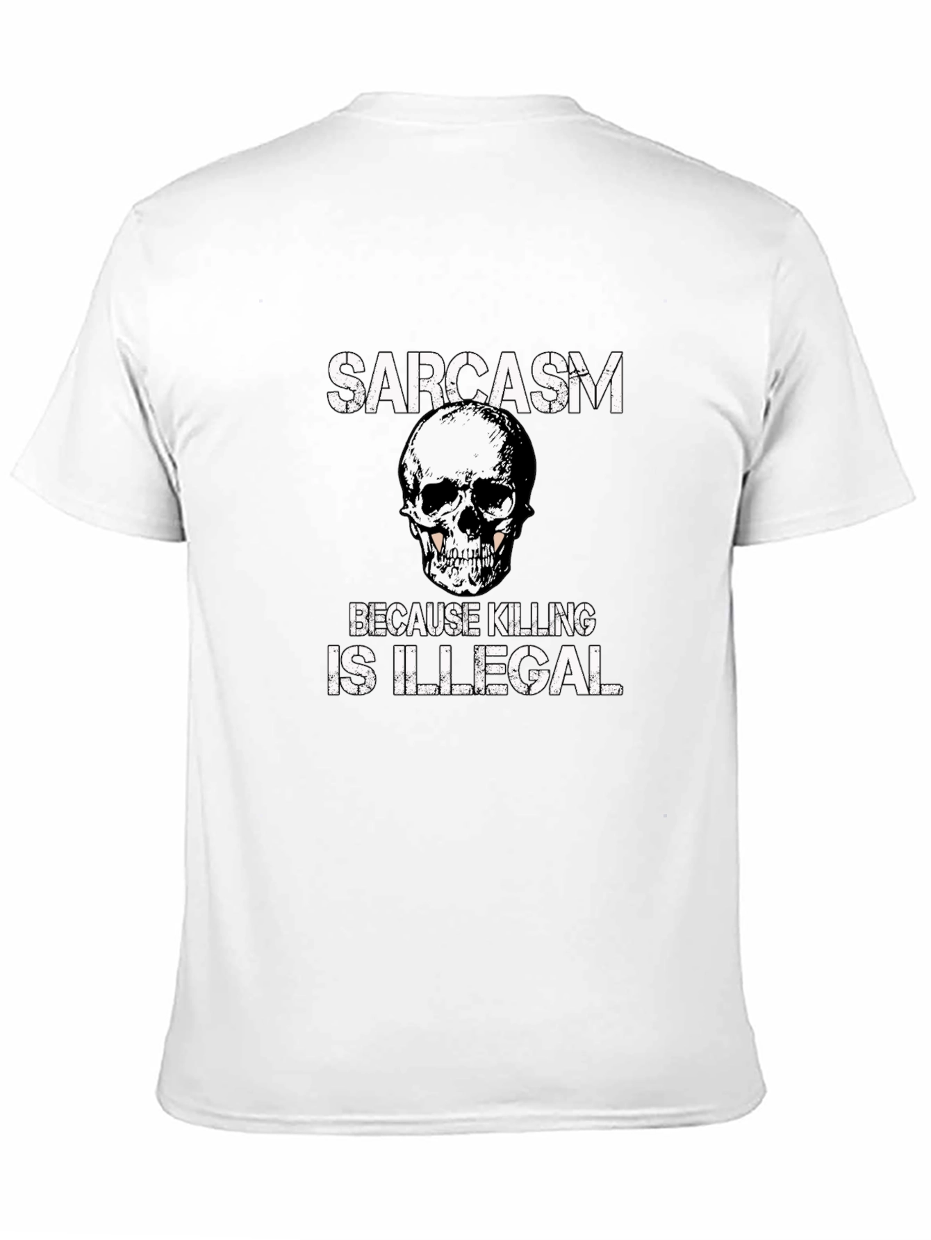 Sarcasm Skull Graphic T-Shirt - Funny Novelty Tee