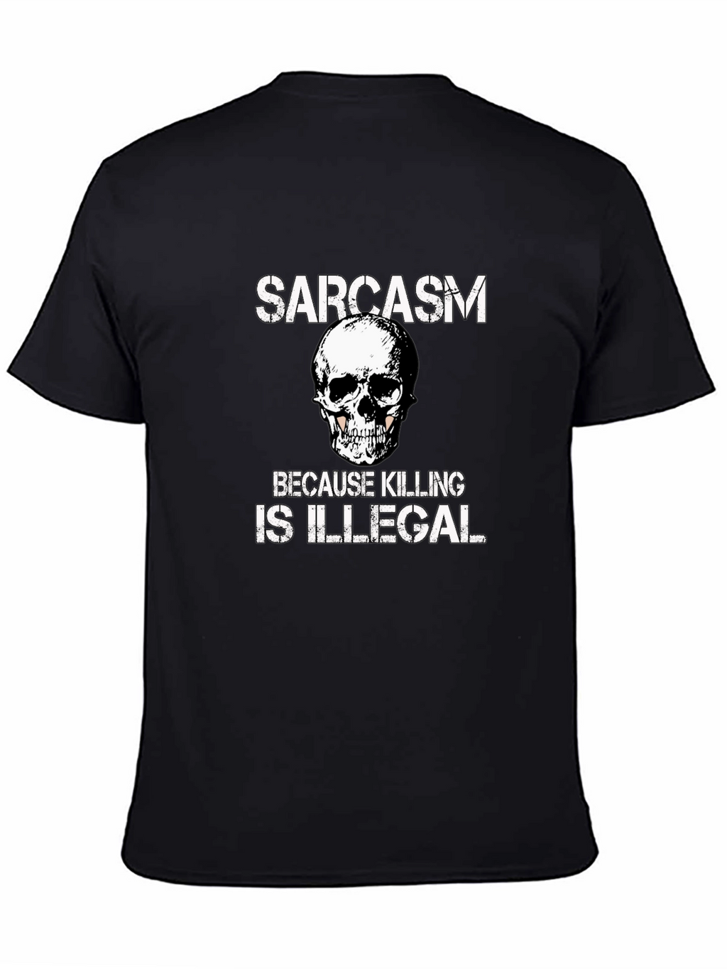 Sarcasm Skull Graphic T-Shirt - Funny Novelty Tee
