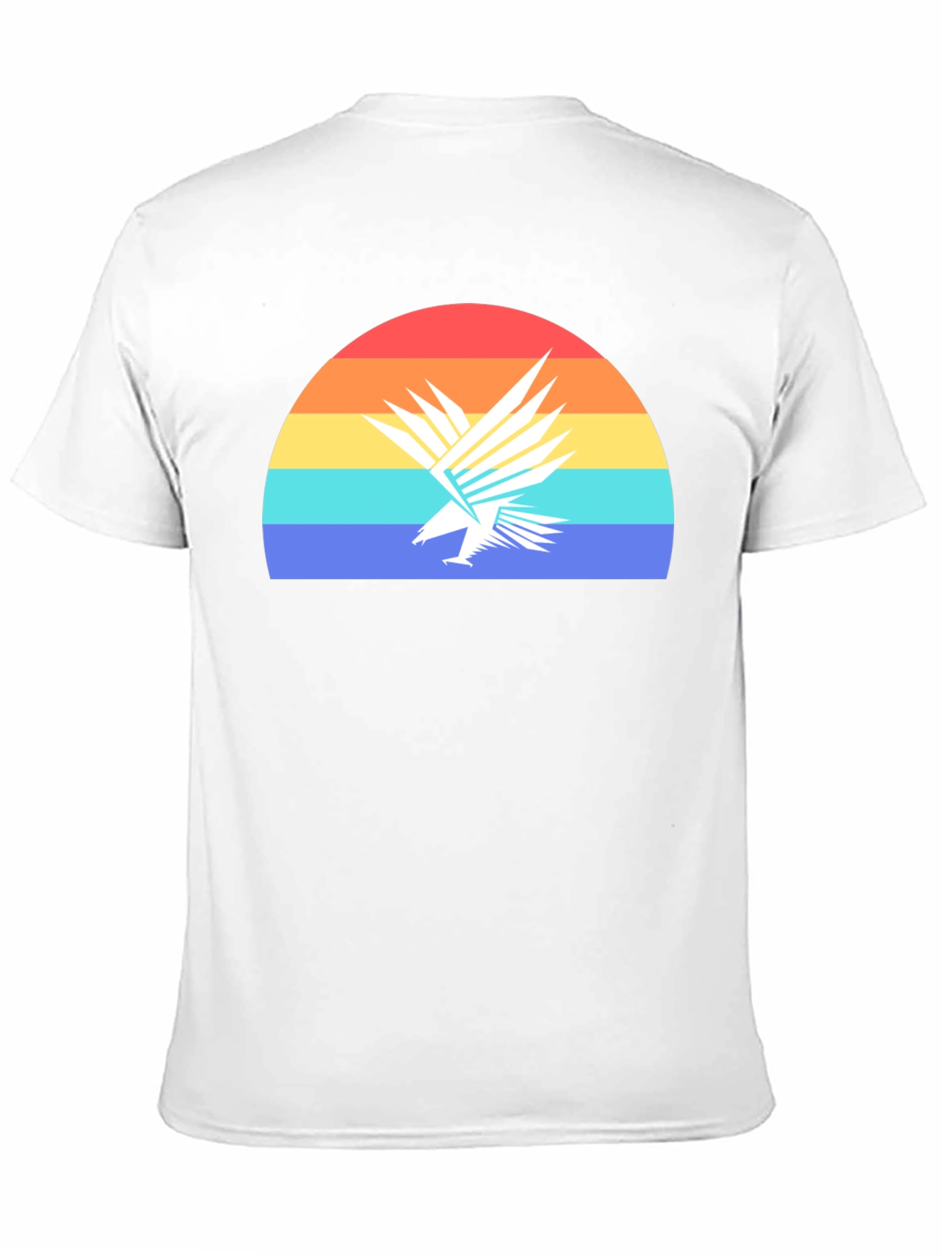 Retro Eagle Sunset Graphic Tee - Black Cotton T-Shirt