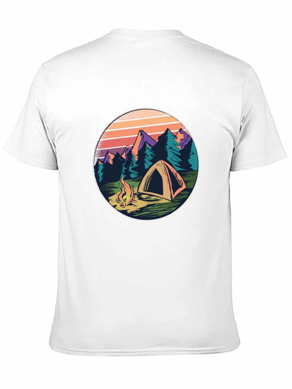 Camping Adventure T-Shirt - Mountain Scene Graphic Tee