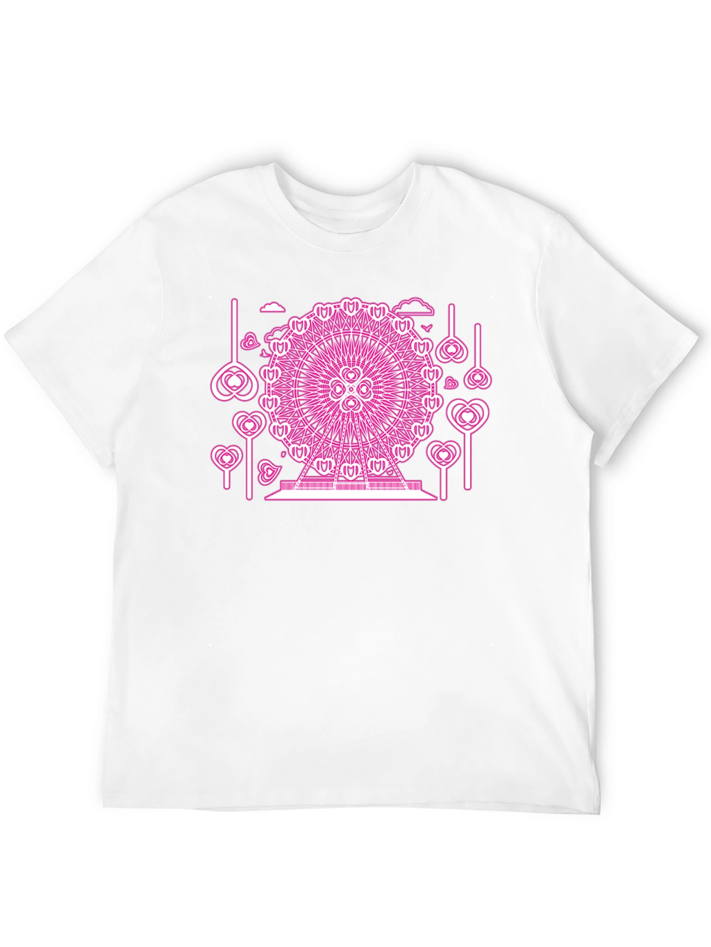 Pink Neon Ferris Wheel Graphic Tee