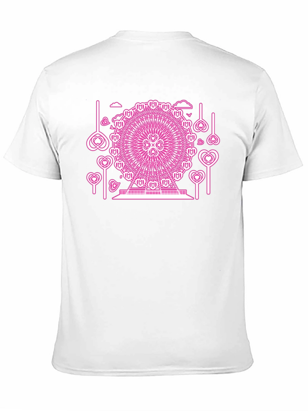 Pink Neon Ferris Wheel Graphic Tee
