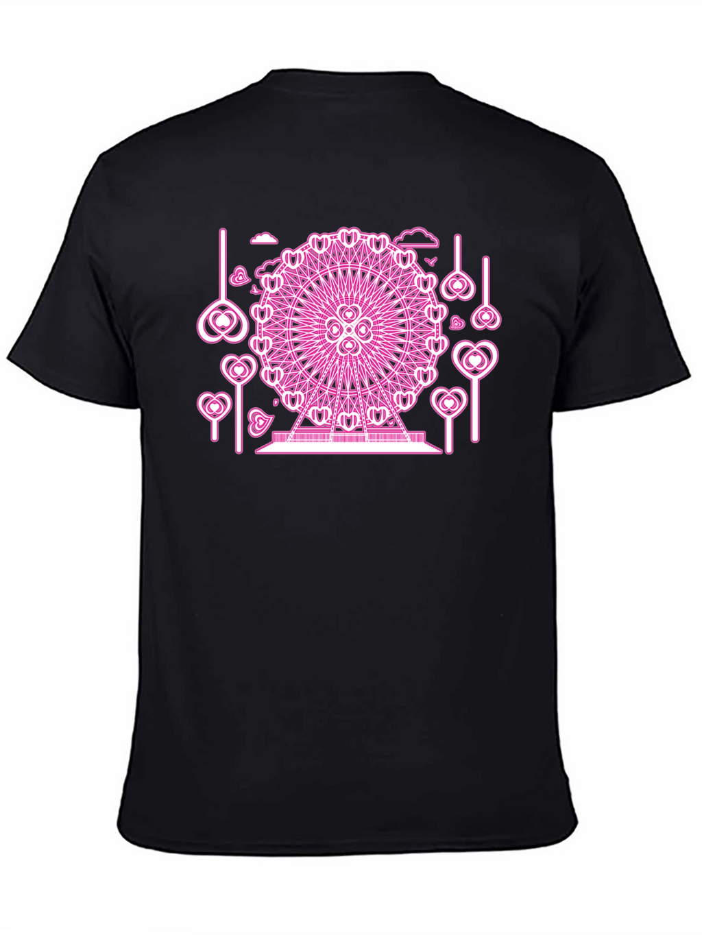 Pink Neon Ferris Wheel Graphic Tee