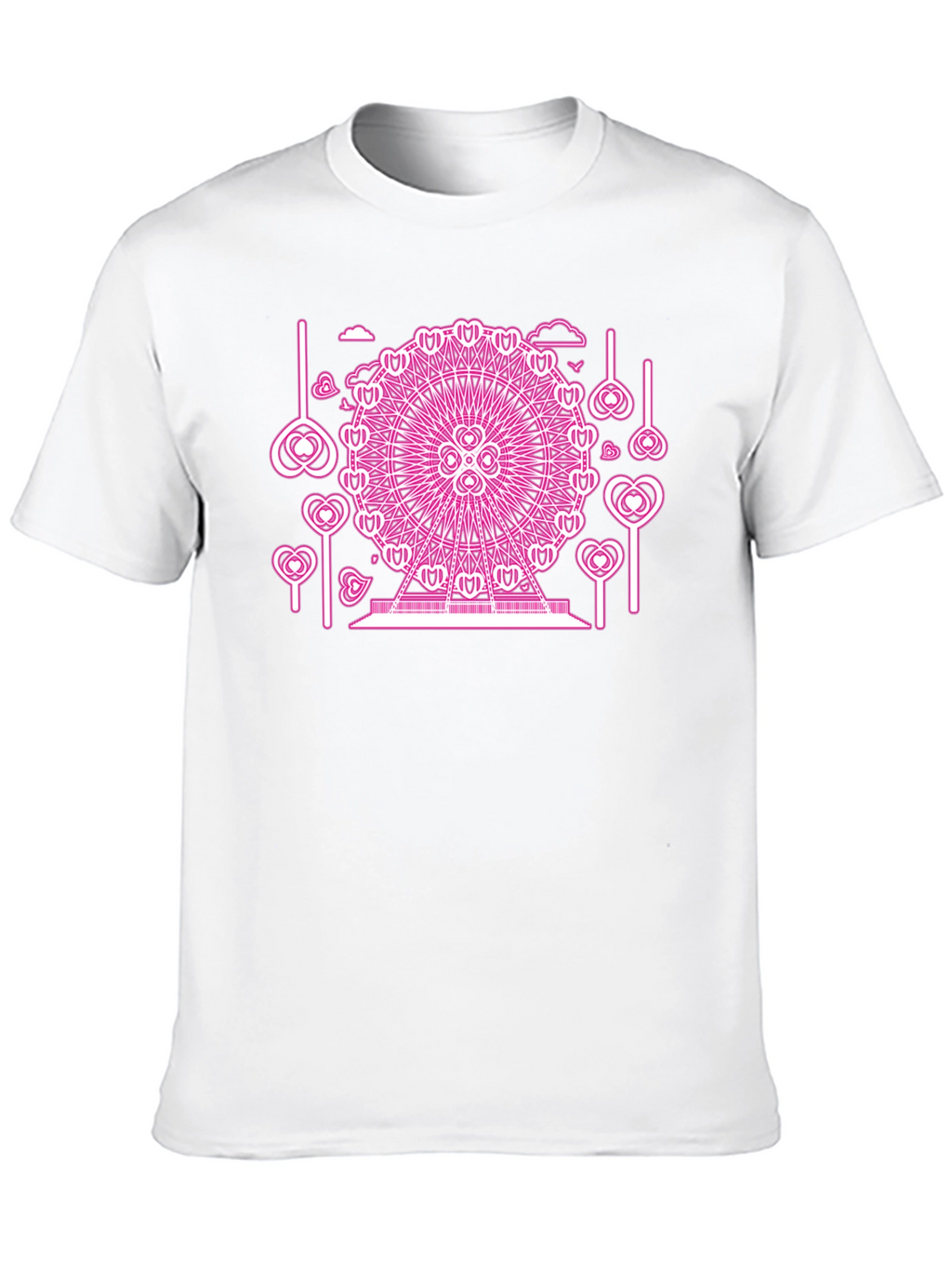 Pink Neon Ferris Wheel Graphic Tee