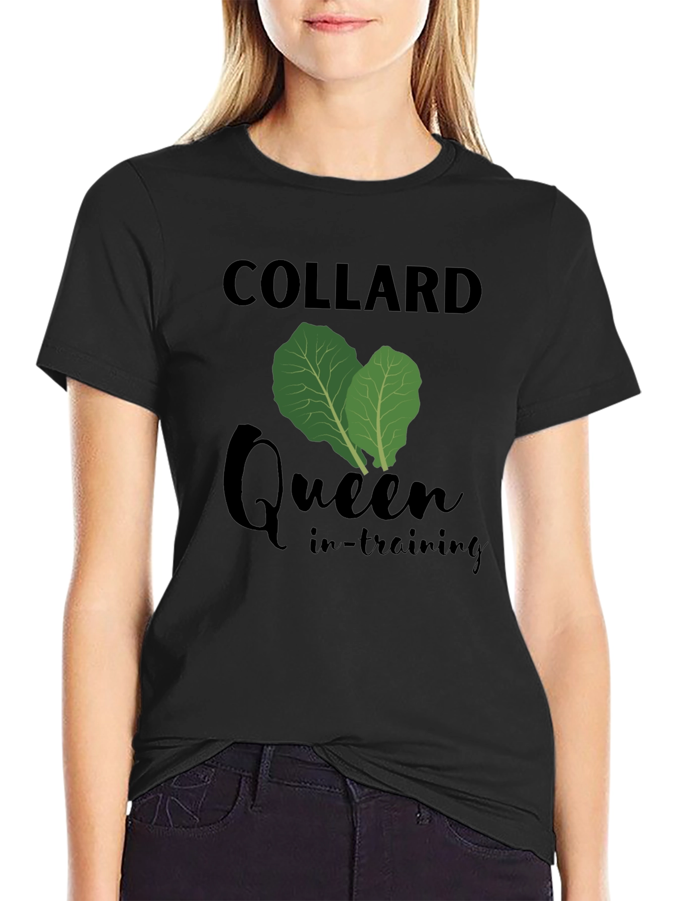 Collard Queen In-Training Black T-Shirt