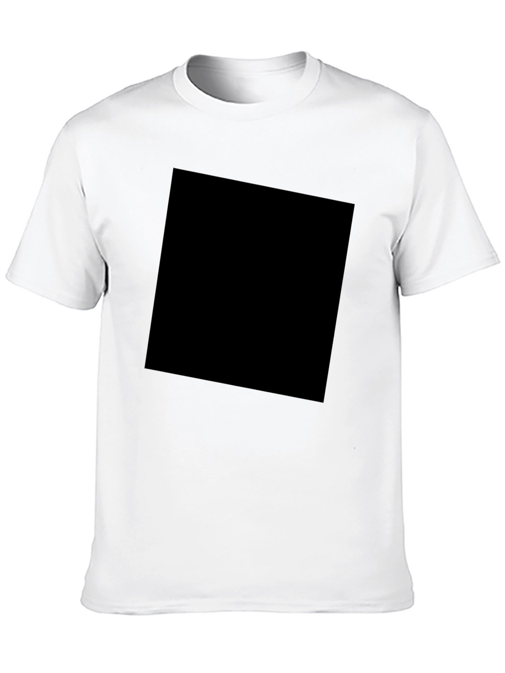 Mens Solid Black Crew Neck T-Shirt Casual Wear