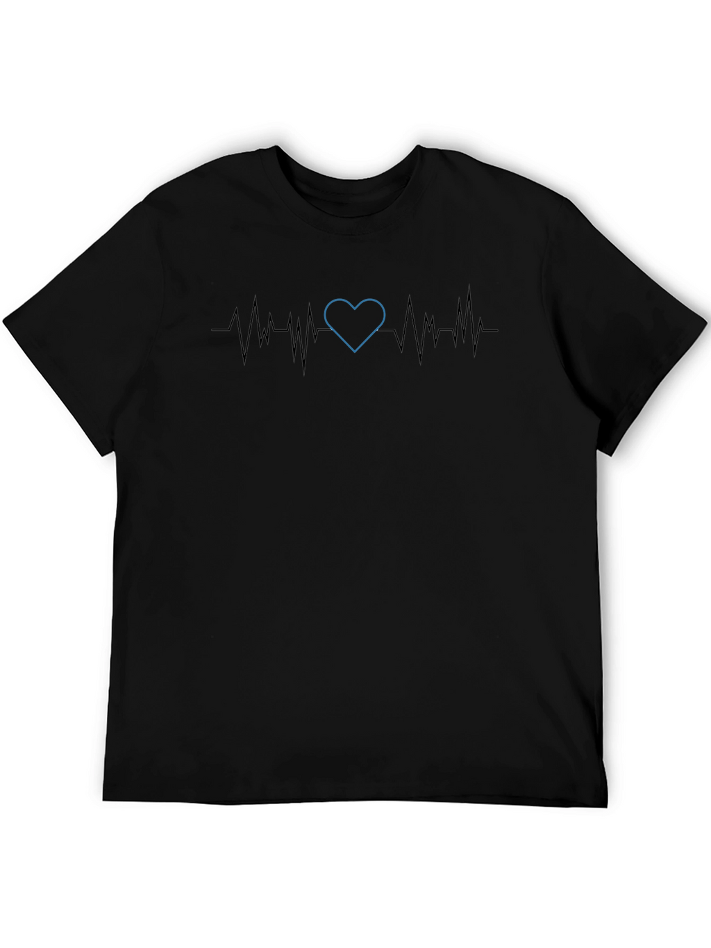 Heartbeat Pulse Tee - Black Graphic T-Shirt