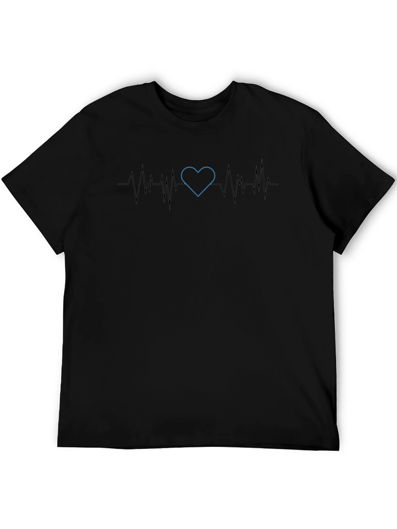 Heartbeat Pulse Tee - Black Graphic T-Shirt