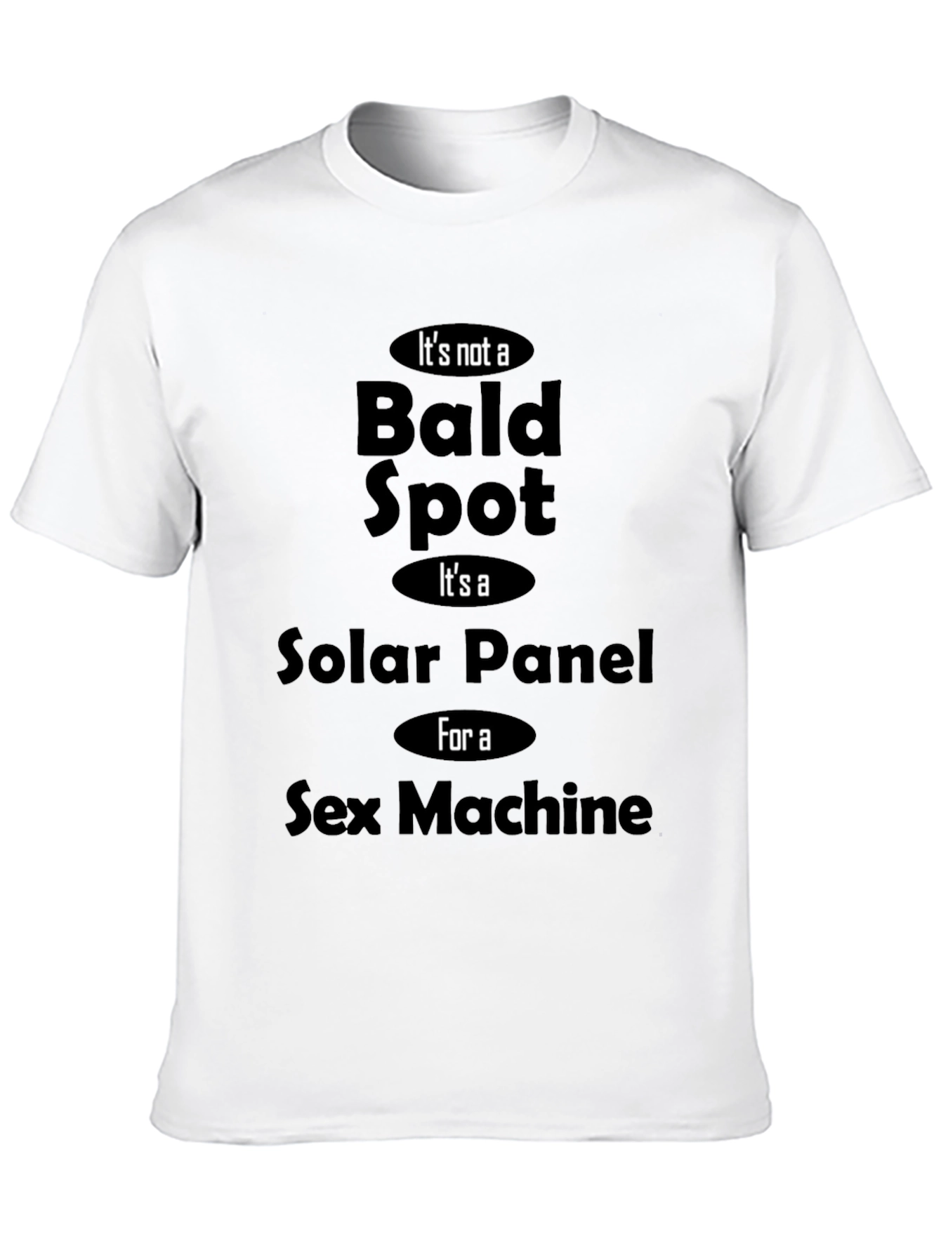 Funny Bald Spot Solar Panel Sex Machine Novelty T-Shirt