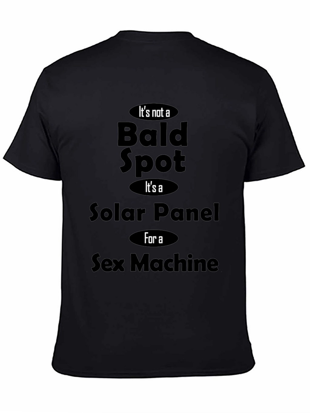 Funny Bald Spot Solar Panel Sex Machine Novelty T-Shirt
