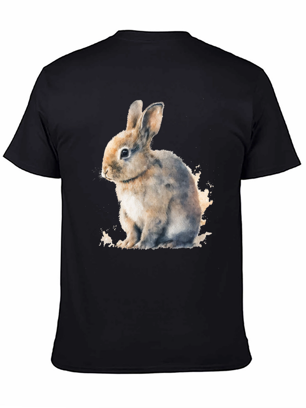 Cute Bunny Black T-Shirt - Soft and Comfortable