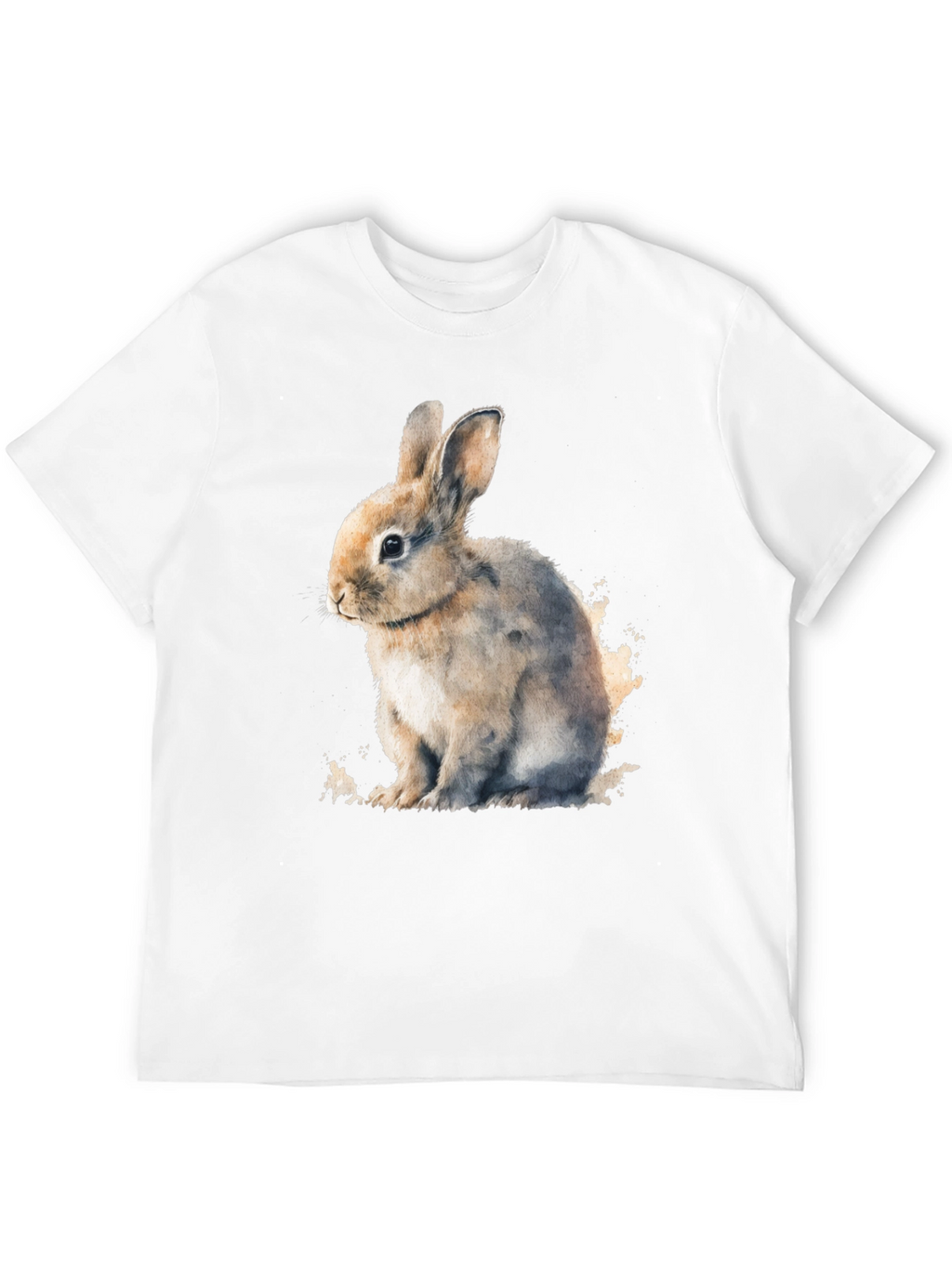 Cute Bunny Black T-Shirt - Soft and Comfortable