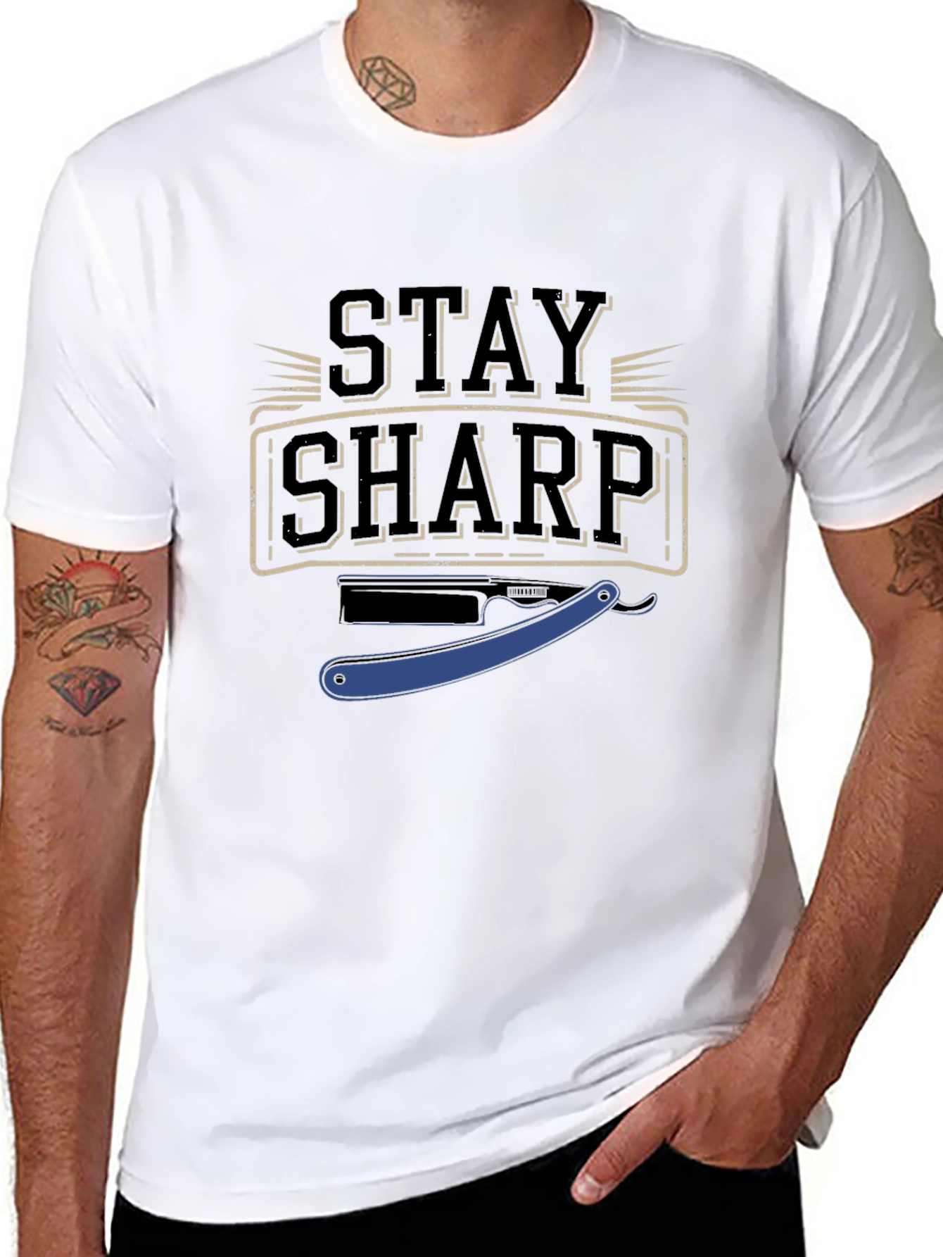 Stay Sharp Graphic Tee - Mens Black T-Shirt