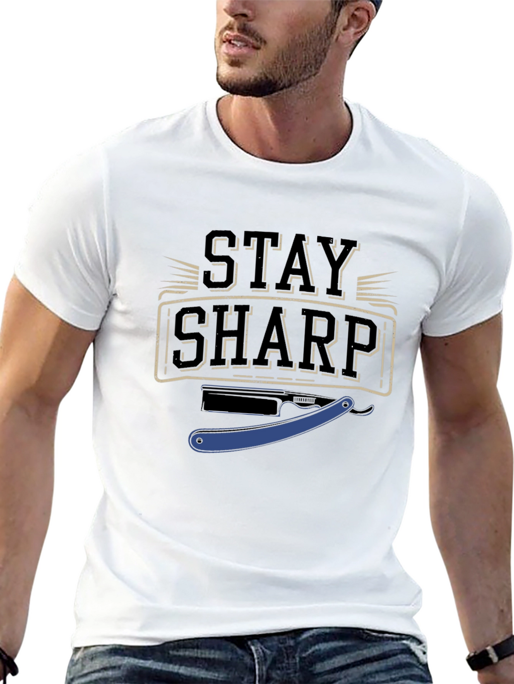 Stay Sharp Graphic Tee - Mens Black T-Shirt