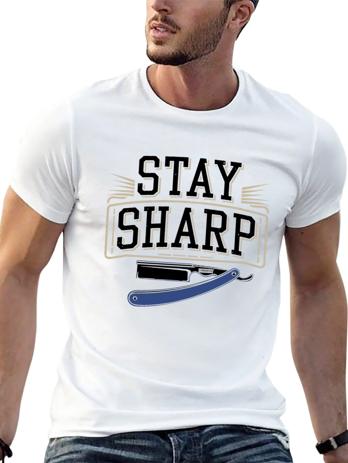 Stay Sharp Graphic Tee - Mens Black T-Shirt