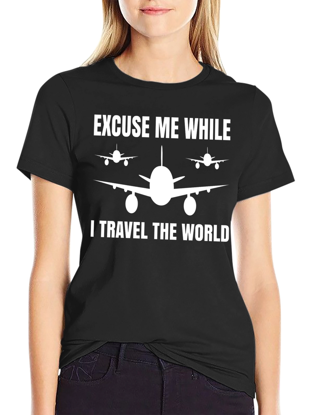 Travel The World Airplane Graphic Tee