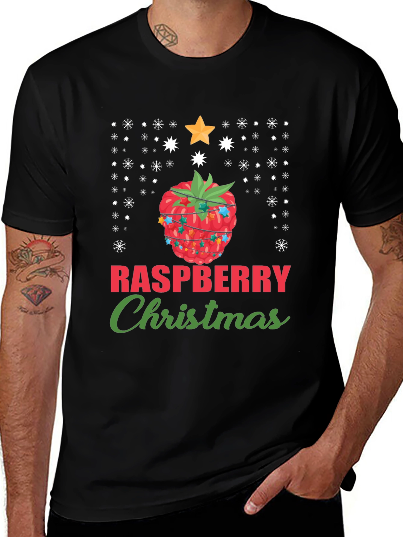 Raspberry Christmas Graphic Tee